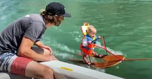 Padres enfrentan críticas después de que subieran un video de su bebé de seis meses esquiando sobre el agua Padres enfrentan críticas después de que subieran un video de su bebé de seis meses esquiando sobre el agua