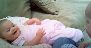 Twin Newborns Cannot Help But Laugh As Both Look At Each Other At Last Twin Newborns Cannot Help But Laugh As Both Look At Each Other At Last
