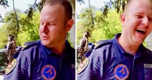 Adorably Confused Woodpecker Believes Animal Patrol Officer Is Tree Adorably Confused Woodpecker Believes Animal Patrol Officer Is Tree