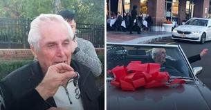 Family Surprises Hardworking Grandfather With Dream Car On Eightieth Birthday Family Surprises Hardworking Grandfather With Dream Car On Eightieth Birthday