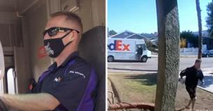Hero FedEx Driver Abandons Route To Extinguish House Fire And Gets Captured On Camera Hero FedEx Driver Abandons Route To Extinguish House Fire And Gets Captured On Camera