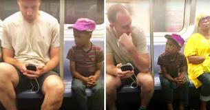 Passenger Covertly Tapes Adorable Clip Of Man Catching Little Boy Staring At His Phone Passenger Covertly Tapes Adorable Clip Of Man Catching Little Boy Staring At His Phone