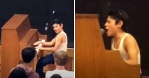 Jongen verovert talentenjacht op school met zijn uitvoering van 'Bohemian Rhapsody' Jongen verovert talentenjacht op school met zijn uitvoering van 'Bohemian Rhapsody'