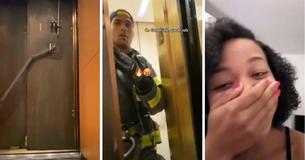 Woman Trapped In Elevator Films Rescue As Handsome Dream Hero Comes In Woman Trapped In Elevator Films Rescue As Handsome Dream Hero Comes In