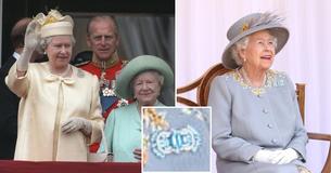 Queen Elizabeth Wore Her Mother’s Aquamarine Art-Deco Brooch As She Attended Trooping The Colour To Mark 95th Birthday Queen Elizabeth Wore Her Mother’s Aquamarine Art-Deco Brooch As She Attended Trooping The Colour To Mark 95th Birthday