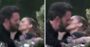 Jennifer Lopez und Ben Affleck Pack küssen sich leidenschaftlich in der Öffentlichkeit beim Abendessen Jennifer Lopez und Ben Affleck Pack küssen sich leidenschaftlich in der Öffentlichkeit beim Abendessen