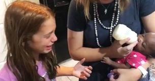 Girl Isn't Aware Parents Adopted Baby Until Mom Walks In Holding Brand New Sister Girl Isn't Aware Parents Adopted Baby Until Mom Walks In Holding Brand New Sister