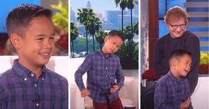 8-Year-Old Belts Out Ed Sheeran Hit For Ellen, Has No Idea The Singer Is Right Behind Him 8-Year-Old Belts Out Ed Sheeran Hit For Ellen, Has No Idea The Singer Is Right Behind Him