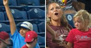 10-Year-Old Phillies Fan Gives Foul Ball To Crying 7-Year-Old Girl 10-Year-Old Phillies Fan Gives Foul Ball To Crying 7-Year-Old Girl