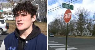 Teenager Jumps Out Of Car After He Spots Crossing Guard Lying Face Down On Ground Teenager Jumps Out Of Car After He Spots Crossing Guard Lying Face Down On Ground