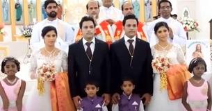 In Uncommon Wedding, Twin Girls Marry Twin Boys And Officiating Priests Are Also Twins In Uncommon Wedding, Twin Girls Marry Twin Boys And Officiating Priests Are Also Twins