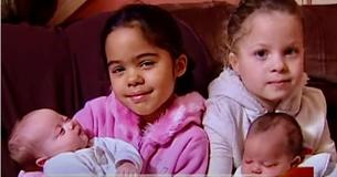 Met een kans van één op een miljoen zijn ouders gezegend met twee miraculeuze biraciale tweelingen. Met een kans van één op een miljoen zijn ouders gezegend met twee miraculeuze biraciale tweelingen.