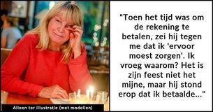 Echtgenoot beschuldigt zijn vrouw ervan 'verbitterd' te zijn tijdens zijn feestdiner omdat ze weigert de rekening te betalen Echtgenoot beschuldigt zijn vrouw ervan 'verbitterd' te zijn tijdens zijn feestdiner omdat ze weigert de rekening te betalen