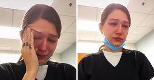 Une nouvelle maman émotive s'effondre après avoir repris le travail quelques jours après avoir donné naissance à un prématuré Une nouvelle maman émotive s'effondre après avoir repris le travail quelques jours après avoir donné naissance à un prématuré