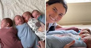 Une mère découvre qu'elle est enceinte de quadruplés peu après avoir accueilli quatre enfants adoptifs Une mère découvre qu'elle est enceinte de quadruplés peu après avoir accueilli quatre enfants adoptifs