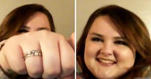 Una donna difende il suo anello di fidanzamento da 130 dollari dopo che la commessa le dice che è Una donna difende il suo anello di fidanzamento da 130 dollari dopo che la commessa le dice che è