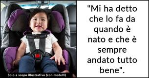 Un papà finge di rapire il figlio dall'auto non chiusa a chiave per dare una Un papà finge di rapire il figlio dall'auto non chiusa a chiave per dare una