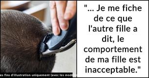 Un père rase la tête de sa fille de 16 ans pour la punir d'avoir «intimidé» un élève atteint du cancer Un père rase la tête de sa fille de 16 ans pour la punir d'avoir «intimidé» un élève atteint du cancer