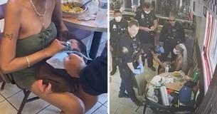 Adolescente entra em restaurante depois de dar à luz e entrega recém-nascida a clientes e funcionários Adolescente entra em restaurante depois de dar à luz e entrega recém-nascida a clientes e funcionários