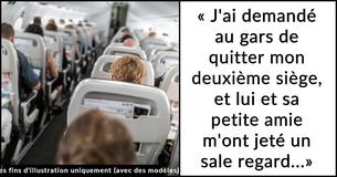 Une femme reçoit le soutien populaire pour ne pas avoir renoncé à son siège d'avion supplémentaire qu'elle a payé pour qu'un couple puisse s'asseoir ensemble Une femme reçoit le soutien populaire pour ne pas avoir renoncé à son siège d'avion supplémentaire qu'elle a payé pour qu'un couple puisse s'asseoir ensemble