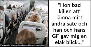 Kvinna fick stöd för att hon inte gav upp en extra flygplansplats som hon betalat för så att ett par kan sitta tillsammans Kvinna fick stöd för att hon inte gav upp en extra flygplansplats som hon betalat för så att ett par kan sitta tillsammans