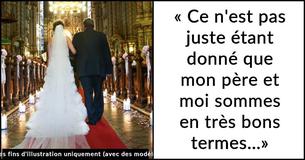 Une mariée est bouleversée après que son fiancé narcissique ait insisté pour qu'elle descende l'allée avec « quelqu'un d'autre » que son père Une mariée est bouleversée après que son fiancé narcissique ait insisté pour qu'elle descende l'allée avec « quelqu'un d'autre » que son père