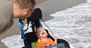 2-Year-Old Boy With Cerebral Palsy Enjoyed Beach For The First Time Thanks To A Special Wheelchair 2-Year-Old Boy With Cerebral Palsy Enjoyed Beach For The First Time Thanks To A Special Wheelchair