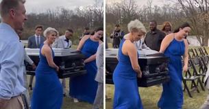 Un novio dejó a los invitados desconcertados cuando llegó al altar en un ataúd Un novio dejó a los invitados desconcertados cuando llegó al altar en un ataúd