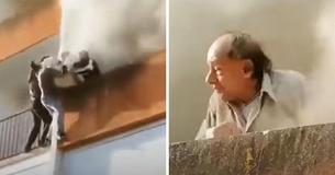 Fast-Acting Strangers Scale Apartment Building To Rescue Elderly Man From Raging Fire Fast-Acting Strangers Scale Apartment Building To Rescue Elderly Man From Raging Fire