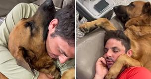 Wife Jokes She's The 'Spare Human' When It Comes To Rescue Pup's Bond With Her Husband Wife Jokes She's The 'Spare Human' When It Comes To Rescue Pup's Bond With Her Husband