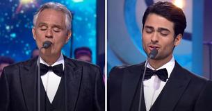 Andrea Bocelli und sein Sohn Matteo performen Ed Sheerans Hit Andrea Bocelli und sein Sohn Matteo performen Ed Sheerans Hit