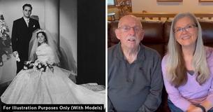 Wife Works With Former Photographer To Surprise Husband With Wedding Photo Recreation 50 Years Later Wife Works With Former Photographer To Surprise Husband With Wedding Photo Recreation 50 Years Later