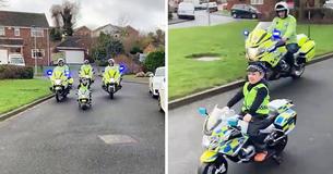 Police Bring 'Cheer' To Little Boy Who Lost His Dad By Letting Him Lead Their Patrol On His Bike Police Bring 'Cheer' To Little Boy Who Lost His Dad By Letting Him Lead Their Patrol On His Bike