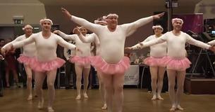 Fearless Group Of 8 Dads Perform Comedic Ballet Routine That Cracks Audience Up Fearless Group Of 8 Dads Perform Comedic Ballet Routine That Cracks Audience Up