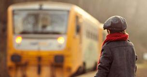 Cute Toddler Junkie Immediately Hooked On Looking At Trains After First Exhilarating High Cute Toddler Junkie Immediately Hooked On Looking At Trains After First Exhilarating High