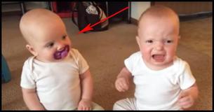 Twin Baby Girls Start Fighting Over A Pacifier, But Watch What The One On The Left Does To Win Twin Baby Girls Start Fighting Over A Pacifier, But Watch What The One On The Left Does To Win