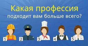 Какая профессия подходит вам больше всего? Какая профессия подходит вам больше всего?