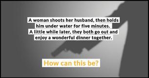 Murder Riddle #1: Can You Solve The Mystery? Murder Riddle #1: Can You Solve The Mystery?
