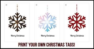 Download & PRINT These Fun Free Christmas Tags: Snowflake Edition Download & PRINT These Fun Free Christmas Tags: Snowflake Edition