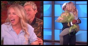 Ellen Reunites Superfan With Her Navy Boyfriend Ellen Reunites Superfan With Her Navy Boyfriend