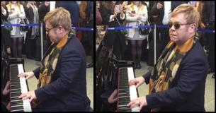 Die Fahrgäste in der Londoner U-Bahn hatten ein Überraschungserlebnis, als Elton John sich spontan ans Klavier gesetzt hat Die Fahrgäste in der Londoner U-Bahn hatten ein Überraschungserlebnis, als Elton John sich spontan ans Klavier gesetzt hat