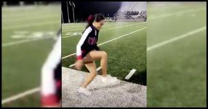 This Cheerleader's Levitation Trick Is Black Magic And We Can't Figure It Out This Cheerleader's Levitation Trick Is Black Magic And We Can't Figure It Out
