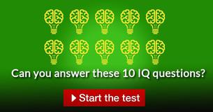 Can you answer these 10 IQ questions? Can you answer these 10 IQ questions?