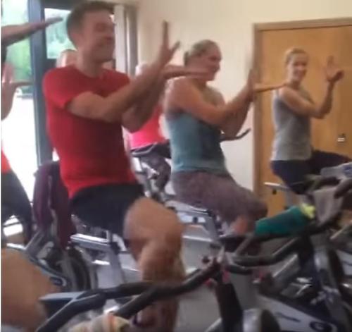 Spin Class Instructor Makes Gym Members Do Baby Shark Workout