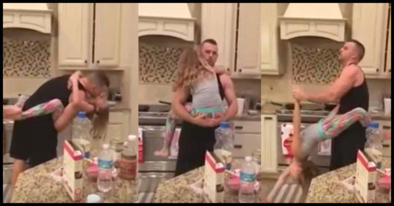 Mom Catches Dad And Daughter Doing Something Adorable In The Kitchen.