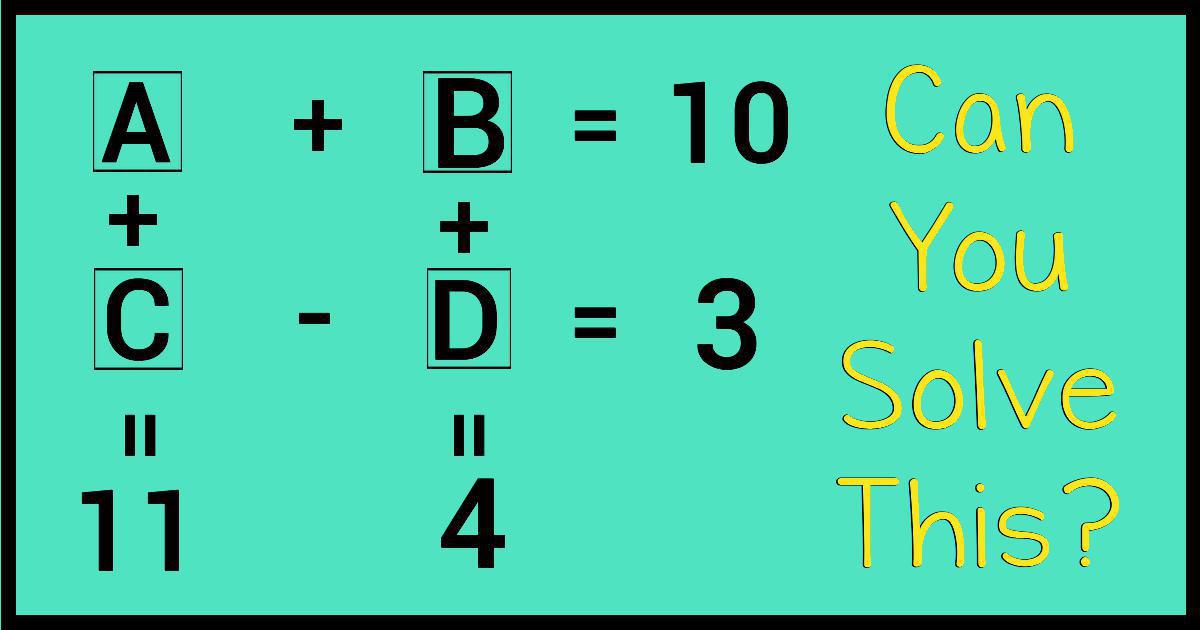 Can You Solve This Confusing Math Puzzle Only 2 Can