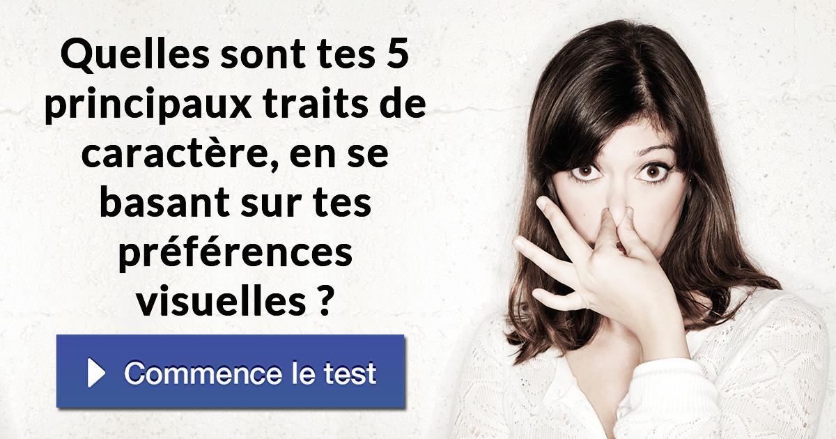 Quelles sont tes 5 principaux traits de caractère, en se basant sur tes préférences visuelles